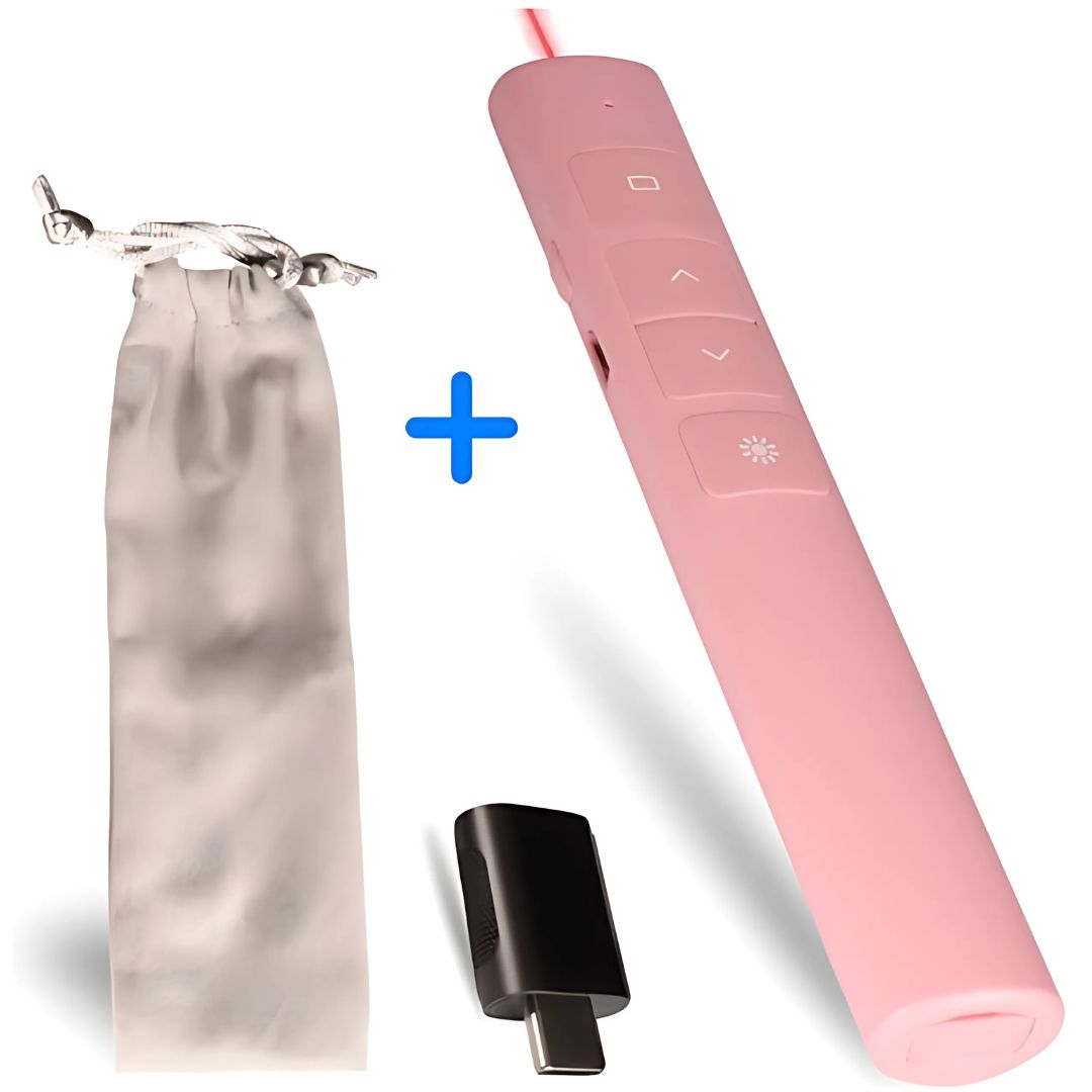 Draadloze Presentatie Klikker voor Mac en PC – CP Essentials Wireless Presenter – Roze