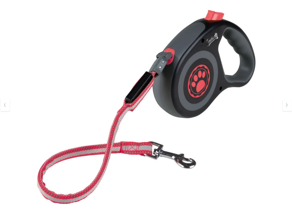 Hondenriem - Verstelbare Leren Reflecterende Nylon Hondenriem max20 kg Rood