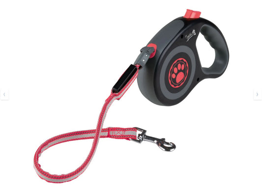 Hondenriem - Verstelbare Leren Reflecterende Nylon Hondenriem max20 kg Rood
